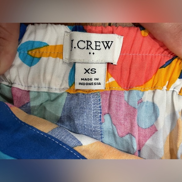 J. Crew Colorful Leaf Print A-Line Skirt - Picture 4 of 8